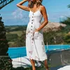 Abiti casual Vestito estivo ampio bohemien Abiti estivi per donna 2023 Abito girocollo senza maniche con scollo tondo Stile spiaggia Swing Slim