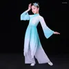 ارتداء المسرح على الطراز الصيني للأطفال Hanfu Classical Dance Comple National Girls Fan Yangko Hmong