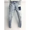 Vendite calde Uomo Jeans Foro Azzurro Scuro GRIGIO ITALIA Pantaloni lunghi da uomo di marca Pantaloni Streetwear Denim Skinny Slim Dritto D2 Biker Jean Real 6523