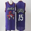 Personalizado Homens Mulheres Juventude Toronto''Raptors''Men Jersey Roxo Vince 15 Carter Tracy 1 McGrady Shorts Basquete Jerseys