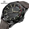 Montres-bracelets NAVIFORCE Hommes Casual Sport Militaire Quartz Calendrier Montre-Bracelet pour Homme D'affaires En Cuir Étanche Mâle Horloge Relogio Masculino 231219