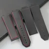 Top grade Black 29x19mm nature Silicone rubber watchband watch band for IUBLOT strap for king power series with on 220622218D