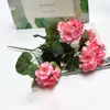 Fleurs décoratives 1 bouquet 36 cm géranium artificiel rouge rose plantes fleur pour fête de mariage jardin maison joyeux noël décor