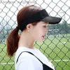 Visors 2019Summer Empty top Light Weight Plain Men Women hats Outdoor adjustable Sport Sun Visor C Hat for Golf Hiking Tennis Anti-UVL231219