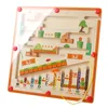 Intelligentiespeelgoed Magnetisch kleurnummer Doolhof Houten bord Activiteiten Tellen Matching Game Montessori Fijne motoriek Leren speelgoed 231218