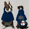 Dog Apparel Puppy Christmas Pet Clothes For Small Dogs Hooded Sweater Dogs' Clothing 2023 Big Costume Pug Apparels Winter