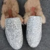 Slippers Designer slippers lady's fashion coat baotou Muller shoes rabbit hair half slipper casual shoes T15 231219