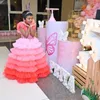 Mädchen Kleider Kuchen Tüll Rosa Blumenmädchen Für Hochzeiten Tiered Pailletten Geburtstag Kinder Party Kleid Festzug Kleider Poshoot