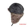 Trapper Chapéus Inverno Ushanka Chapéu Homens Mulheres Piloto Bomber Faux Fur Soft Leather Snow Cap com Ear Flaps Russo 231219