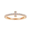 Tiffanyes Rings Designer Jewelry Women Original High Quality Rings Jewelry Cross Gold And Sliver Versatile Trend Rings