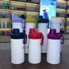 12oz Sublimation tumbler for Children Straight Kids cup 350ml Blank white Stainless Steel portable sports water bottle flask