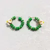 Bottegaly venettaly boucles d'oreilles vert enveloppé fleur boucles d'oreilles femme papillon marguerite boucles d'oreilles