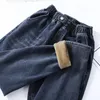 Calças de brim de grandes dimensões calças de brim femininas soltas casuais harem calças namorados mãe jeans streetwear calças jeans calças plissadas jeans despojados