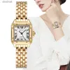 Dameshorloges Women's Fashion Square Watches Gold Alloy Strap 2023 Luxury Ladies Quartz polshorloges Kwaliteiten Vrouw Romeinse schaal Clockl231217