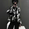 Herenjassen PFNW Imitatiebont Stiksels Kleur Lamswol Koreaanse Mode Herenjassen Tie Dyed Niche Design 2023 Winter Trendy 28W2492