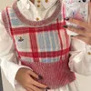 Designer viviviene Westwoods Felpa con cappuccio Viviennewestwood Viviennewestwood Empress Dowager of the West Saturn Ricamo Contrasto Plaid Maglione lavorato a maglia Canotta Femal