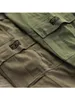 Męskie spodnie Vintage Multi-Papłowe armia swobodna luźna spadochron spadochronowa prosta noga szeroka mała stopa