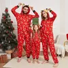 Tenues Famille Matching Tenues 2024 Pyjama de Noël Jambre Elk Elk Hooded Adults Adults Kids Baby Clothes Set Suit Global Look 2310