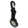 Relojes de bolsillo Brújula Reloj deportivo Mosquetón para mochileros Esfera digital Clip para hombre colgante