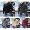 Maglioni da uomo Casual uomo sciarpa lavorata a maglia maglione a collo alto stile per uomo slim fit tinta unita caldo abbigliamento pullover in cotone vintage