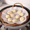 Double Boilers 24/30CM Reusable Silicone Non-Stick Steamer Dim Sum Kitchen Cooking Steam Mat For Cooker Stuffed Bun Dumplings Dropship