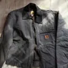 Csic jaqueta masculina casaco de marca de moda carhart j97 carhatjackets jaquetas moinho de pedra lavagem de água musgo verde lavagem de água lona