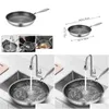 Pans Stainless Steel Wok Small Frying Pan Honeycomb Nonstick Saucepan Skillet Saute Cooking Utensils Egg Drop Delivery Home Garden Kit Otkyu