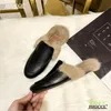 Slippers Designer Slippers Lady's Fashion Coat Baotou Muller Rabbit Hair Half Slipper Casual Shoes T15 231219