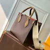 10A Top Mirror Quality Tote Onthego Bag Luxurys Bolsas Designer Revestido Canvas Tote Bag Mulheres em Go Bags Lady Coin Bolsa Clutch Bolsa Bolsa de Ombro com Caixa