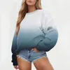 Hoodies للنساء النساء الطويل الأكمام من النوع الثقيل غير الرسمي حول الرقبة الفضفاضة في الخريف zippe هوديي فساتين مع كارديجان مطابقة