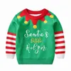 Pullover Autumn and Winter Children's Boys and Girls Crown Sweater Cluster Christmas Sweater KnitWearl231215