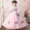 Girl's Dresses New 3-12T Japanese and Korean children's Hanfu dress spring and autumn girls princess dress Tang dress gauze skirt children's cl