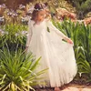 Robes de fille Vêtements d'enfants en dentelle blanche filles manches complètes robe princesse mariage fantaisie fille longue robes élégantes soirée de fête de fête 2 à 14