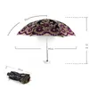 Parapluies Parapluie Pluie Femmes 2024 Mode Double Couche Luxe Fleur Double Pliant Parasol À Lacets