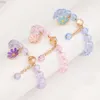 New Arrival Colorful Crystal Bead Elastic Enamel Suower Charm Bracelet for Women Jewelry