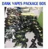 Anpassad tryckt Dank Vapes vagnar Moonrock Paper Package Box Vape Patron Förpackning Vaxkoncentrat Plastpaket Mylar Bag