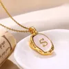 Pendentif Colliers Y2K Acier inoxydable Goutte à goutte Huile 26 Lettre pour Femmes Hommes Alphabet A Z Initiales Collier Esthétique Bijoux Cadeau 231219