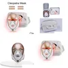 Facce Massager Face Masr Pdt LED Mask Podynamic 8 Color Cleopatra 630nm a luce rossa Smart Touch Neck Care Hine 230427 Delivery Delivery Healt Dhfn6