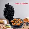 Fabricantes de pão 220V Mini Donut Machine Electric 1000W On-Stick Cozpy Kid's Snacks Snacks Sobremesas Breakfast faz 7 donuts