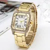 Other Watches High Quality Fashion Business Ladies Casual Stainless Steel Rose Gold Quartz Watch Student Square Waterproof Clock Retro 231219
