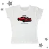 Magliette da donna Car Print Clothes Punk Fairycore Crop Tops Vintage Gothic Grunge T-shirt carine Y2k Streetwear Slim Sexy Baby Tee