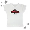 Camiseta feminina estampa de carro roupas punk fairycore colheita tops vintage gótico grunge camisetas fofas y2k streetwear slim sexy camiseta de bebê