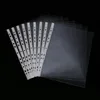 ファイリングサプライズ100pcs A4 11ホール透明なプラスチックポケットフォルダーポータブルファイル保護カバードキュメントオーガナイザーケース231219