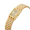 Armbandsur Berny Gold Watch for Women Luxury Women's Armswatch Waterproof Golden Female Clock Quartz Rostfritt stål Fashion Ladies Watch 231218