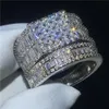 2018 Superbes bagues de mariée en argent sterling 925, taille princesse, diamant Cz, bague de fiançailles pour femmes, bijoux de doigt273B