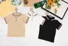 Luxury baby POLO shirt Stripe splicing design lapel boy girl T-shirt Size 90-130 kids designer clothes summer child Short sleeve Dec05