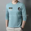 مصمم القمصان للرجال T Shirt Fashion Crewneck Pullover Men Short Sleeve Tees Solid Long Long Sleeve Tshirt Base Shirt Top Aob0