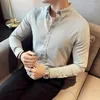 Men's Casual Shirts Plus Size 4XL-M Autumn Winter Long Sleeve Plaid For Men Clothing Business Formal Wear Slim Fit Social Shirt