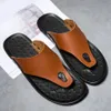 Slippare Yrzl Summer Flipflops for Men Beach Brown Sandaler Bekväma skor Nonslip Badrumsglas 231219