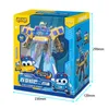 Giocattoli di trasformazione Robot 2 IN 1 GGBOND Gogo Bus Trasformazione Robot in auto Action Figures Deformazione AmbulanzaPoliziaPompiere Scivolo Giocattoli per bambini Regalo 231218